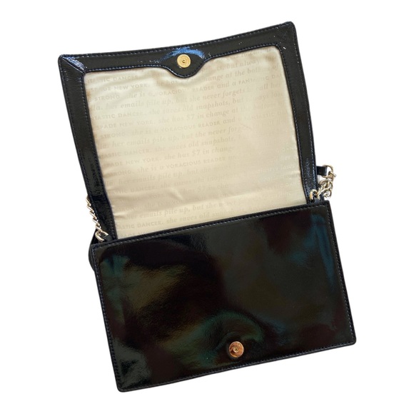 Kate Spade New York Kaley Cooper Square Striped Patent Leather Shoulder Bag - Picture 7 of 10